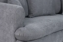 Miliboo Canapé Convertible|Voir Tous Les Canapés-Canapé convertible déhoussable 3-4 places design haricot en tissu effet velours gris anthracite SACHA