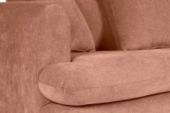 Miliboo Canapé Convertible|Voir Tous Les Canapés-Canapé convertible déhoussable 3-4 places design haricot en tissu effet velours terracotta SACHA