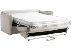 Miliboo Canapé Convertible|Voir Tous Les Canapés-Canapé convertible déhoussable 3 places en coton beige avec matelas 13 cm ALDO