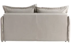 Miliboo Canapé Convertible|Voir Tous Les Canapés-Canapé convertible déhoussable 3 places en coton beige avec matelas 13 cm ALDO