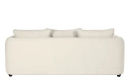 Miliboo Canapé Convertible|Voir Tous Les Canapés-Canapé convertible déhoussable 3-4 places design haricot en tissu effet velours beige clair SACHA