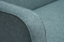 Miliboo Canapé Convertible|Voir Tous Les Canapés-Canapé convertible scandinave 3 places en tissu vert de gris et bois clair ULLA