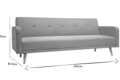 Miliboo Canapé Convertible|Voir Tous Les Canapés-Canapé convertible scandinave 3 places en tissu effet velours texturé terracotta et bois clair ULLA