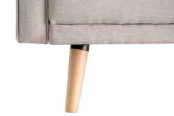 Miliboo Canapé Convertible|Voir Tous Les Canapés-Canapé convertible scandinave 3 places en tissu beige et bois clair ULLA