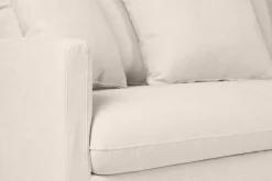 Miliboo Canapé Convertible|Voir Tous Les Canapés-Canapé convertible scandinave 3 places en tissu effet velours beige et bois clair LOUISE