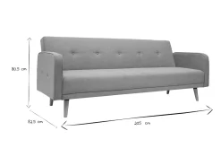 Miliboo Canapé Convertible|Voir Tous Les Canapés-Canapé convertible scandinave 3 places en tissu effet velours jaune moutarde et bois clair ULLA