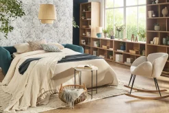 Miliboo Canapé Convertible|Voir Tous Les Canapés-Canapé convertible scandinave 3 places en tissu beige avec matelas 10 cm CREEP