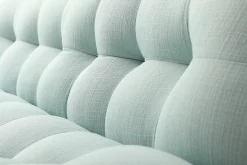 Miliboo Canapé Convertible|Voir Tous Les Canapés-Canapé convertible scandinave en tissu menthe à l'eau et bois clair YUMI