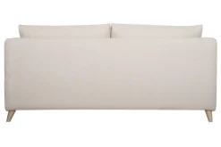Miliboo Canapé Convertible|Voir Tous Les Canapés-Canapé convertible scandinave 3 places en tissu beige et bois clair avec matelas 10 cm VENDOME