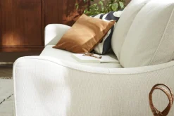 Miliboo Canapé Convertible|Voir Tous Les Canapés-Canapé convertible scandinave 3 places en tissu beige et bois clair avec matelas 10 cm VENDOME