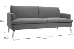 Miliboo Canapé Convertible|Voir Tous Les Canapés-Canapé convertible scandinave 3 places en tissu vert et bois clair STEWART