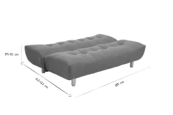Miliboo Canapé Convertible|Voir Tous Les Canapés-Canapé convertible scandinave 3 places en tissu gris clair et bois clair YUMI