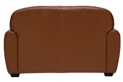 Miliboo Canapé Cuir|Voir Tous Les Canapés-Canapé cuir vintage 2 places marron et bois noir CLUB