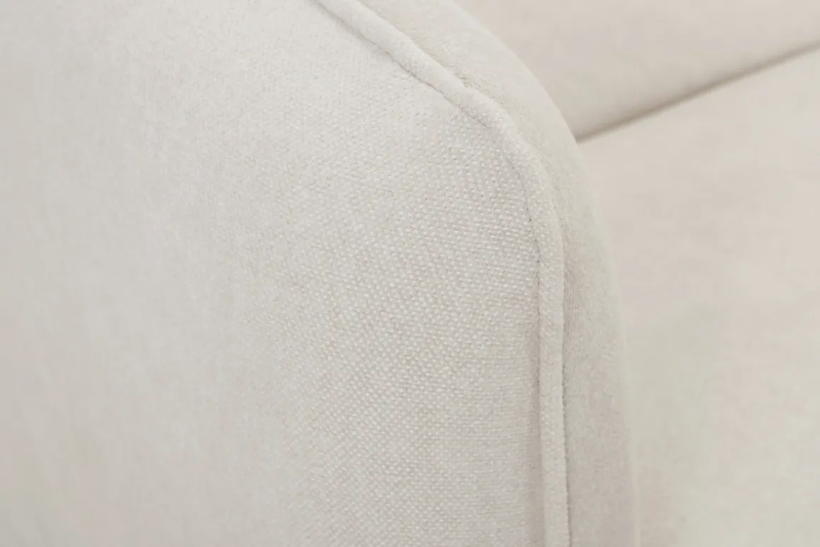 Miliboo Canapé Convertible|Canapé D'angle-Canapé d'angle convertible et réversible 3-4 places en tissu effet velours beige et bois clair ROMANE