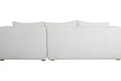 Miliboo Canapé D'angle|Voir Tous Les Canapés-Canapé d'angle droit design en tissu velours côtelé écru 3-4 places PANAM