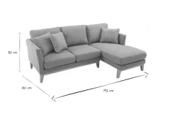 Miliboo Canapé D'angle|Voir Tous Les Canapés-Canapé d'angle droit déhoussable scandinave 4 places en tissu gris clair et bois clair OSLO
