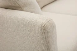 Miliboo Canapé D'angle|Voir Tous Les Canapés-Canapé d'angle droit déhoussable 4 places en tissu beige et bois clair OSLO