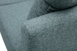 Miliboo Canapé D'angle|Voir Tous Les Canapés-Canapé d'angle gauche déhoussable scandinave en tissu vert de gris et bois clair 3-4 places OSLO