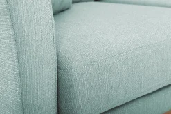 Miliboo Canapé D'angle|Voir Tous Les Canapés-Canapé d'angle gauche déhoussable scandinave en tissu vert lagon et bois clair 3-4 places OSLO