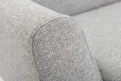 Miliboo Canapé Design|Voir Tous Les Canapés-Canapé design 2 places en tissu gris clair et acier chromé PURE