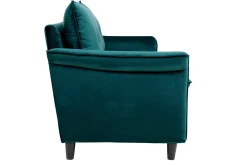 Miliboo Canapé Design|Voir Tous Les Canapés-Canapé design 3 places en tissu velours bleu pétrole CLIFF