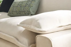 Miliboo Canapé Design|Voir Tous Les Canapés-Canapé design 3 places en tissu effet velours beige et métal noir DORY