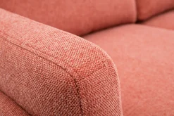 Miliboo Canapé Design|Voir Tous Les Canapés-Canapé design 2 places en tissu effet velours texturé terracotta et métal noir MOSCO