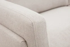 Miliboo Canapé Design|Voir Tous Les Canapés-Canapé design 3 places en tissu effet velours texturé beige et métal noir MOSCO