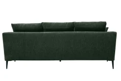 Miliboo Canapé Design|Voir Tous Les Canapés-Canapé design 3 places en tissu vert kaki et métal noir JERRY