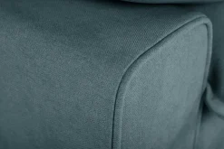 Miliboo Canapé Design|Voir Tous Les Canapés-Canapé design 3 places en tissu effet velours bleu gris et métal noir DORY