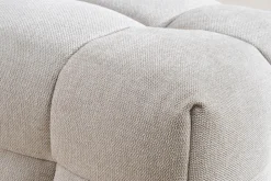 Miliboo Canapé Design|Voir Tous Les Canapés-Canapé design 3 places et repose-pieds en tissu effet velours texturé beige CORTO