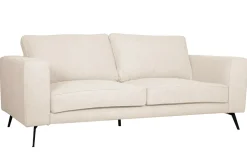 Miliboo Canapé Design|Voir Tous Les Canapés-Canapé design 4 places L210cm en tissu beige et métal noir OSMANN