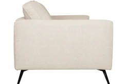 Miliboo Canapé Design|Voir Tous Les Canapés-Canapé design 4 places L210cm en tissu beige et métal noir OSMANN