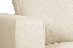 Miliboo Canapé Design|Voir Tous Les Canapés-Canapé design 4 places L210cm en tissu beige et métal noir OSMANN