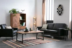 Miliboo Canapé Design|Voir Tous Les Canapés-Canapé design 3 places noir RICCI