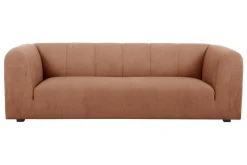 Miliboo Canapé Design|Voir Tous Les Canapés-Canapé design en tissu effet velours terracotta 3-4 places OLIVEIRO