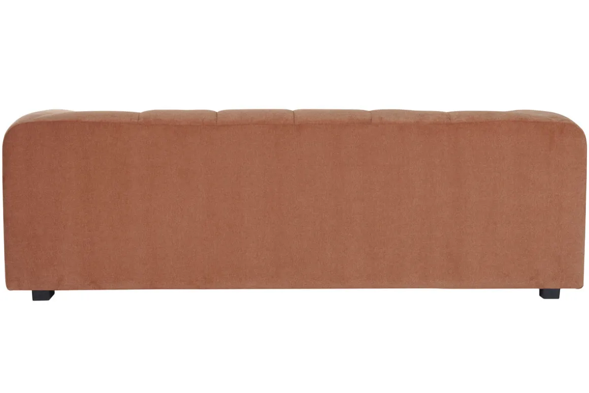 Miliboo Canapé Design|Voir Tous Les Canapés-Canapé design en tissu effet velours terracotta 3-4 places OLIVEIRO