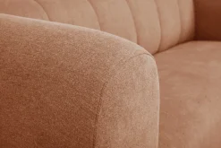 Miliboo Canapé Design|Voir Tous Les Canapés-Canapé design en tissu effet velours terracotta 3-4 places OLIVEIRO
