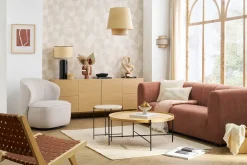 Miliboo Canapé Design|Voir Tous Les Canapés-Canapé design en tissu effet velours terracotta 3-4 places OLIVEIRO