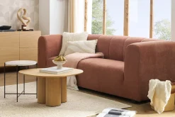 Miliboo Canapé Design|Voir Tous Les Canapés-Canapé design en tissu effet velours terracotta 3-4 places OLIVEIRO