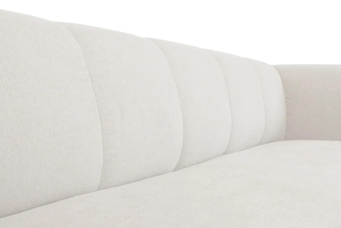 Miliboo Canapé Design|Voir Tous Les Canapés-Canapé design en tissu effet velours beige 3-4 places OLIVEIRO