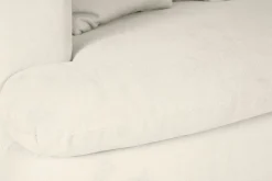 Miliboo Canapé Design|Voir Tous Les Canapés-Canapé déhoussable 3-4 places design haricot en tissu effet velours beige clair SACHA