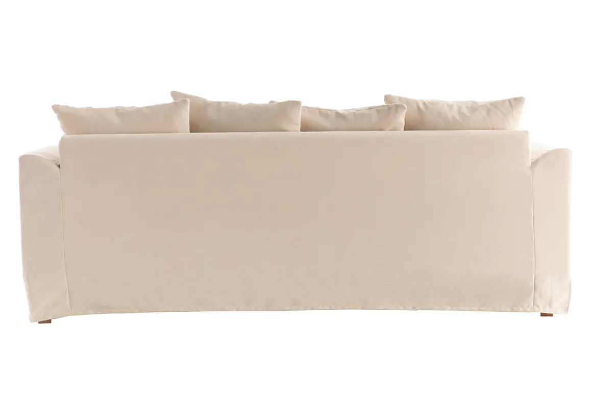 Miliboo Canapé Design|Voir Tous Les Canapés-Canapé déhoussable 3 places en tissu écru FEVER