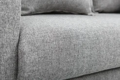 Miliboo Canapé Design|Voir Tous Les Canapés-Canapé scandinave 3 places en tissu gris et bois clair KATE