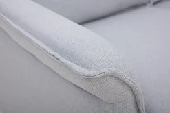 Miliboo Canapé Design|Voir Tous Les Canapés-Canapé scandinave 2 places en tissu gris clair et bois clair CLIFF