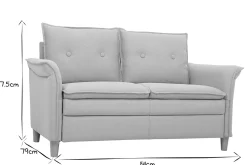 Miliboo Canapé Design|Voir Tous Les Canapés-Canapé scandinave 2 places en tissu gris clair et bois clair CLIFF