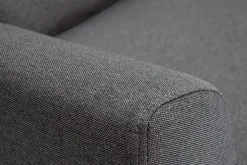 Miliboo Canapé Design|Voir Tous Les Canapés-Canapé scandinave 3 places en tissu gris foncé et bois clair EKTOR