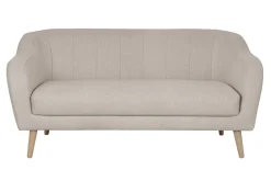 Miliboo Canapé Design|Voir Tous Les Canapés-Canapé scandinave 2-3 places en tissu beige et bois clair ISIS