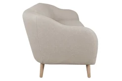 Miliboo Canapé Design|Voir Tous Les Canapés-Canapé scandinave 2-3 places en tissu beige et bois clair ISIS