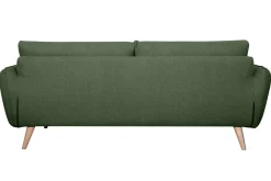 Miliboo Canapé Design|Voir Tous Les Canapés-Canapé scandinave 3 places en tissu kaki et bois clair CREEP